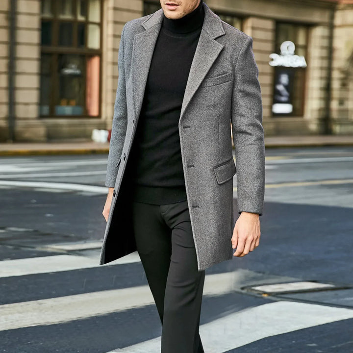 Men's Woolen Fashion Coat